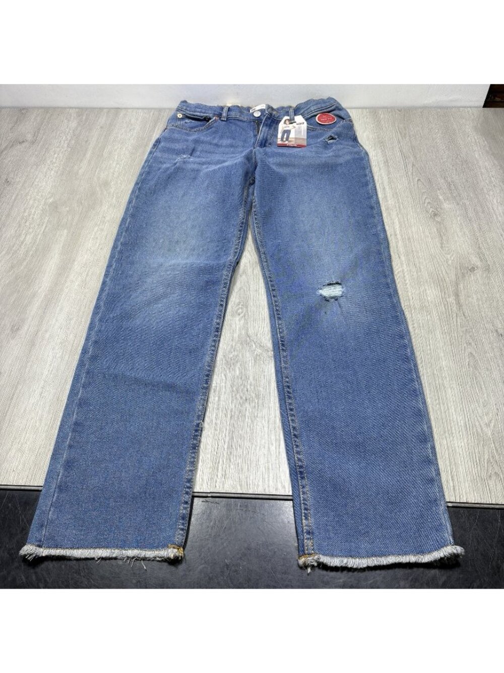 Levis | Womens Low Pro Straight Relaxed Fit Stretched Blue Denim Size 16